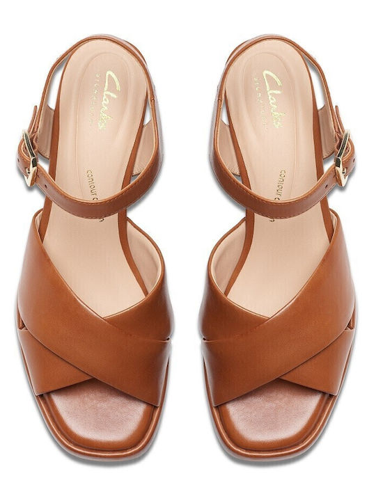 Ritzy75 Rae Din piele Sandale Tabac maro