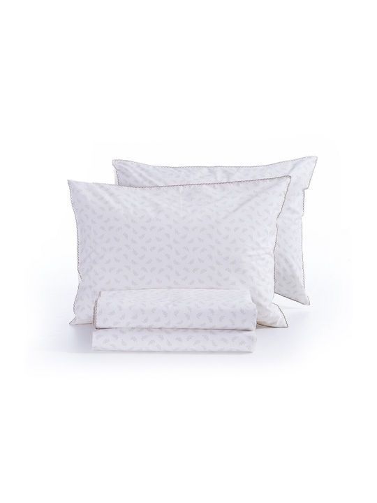 Nef-Nef Homeware Bettwäsche-Set Überdoppel 240x270cm. Amaranda Beige 4Stück