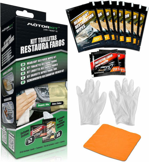 Motorkit Șervețele Polish a Farurilor Auto 8buc