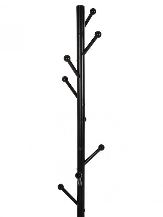 Mega Bazaar Metallic Coat Rack Black 40x40x170cm