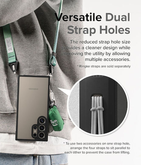 Ringke Back Cover din Plastic Negru (Samsung Galaxy S24 Ultra)