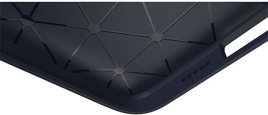 Techsuit Carbon Umschlag Rückseite Silikon Schwarz (OnePlus 12)