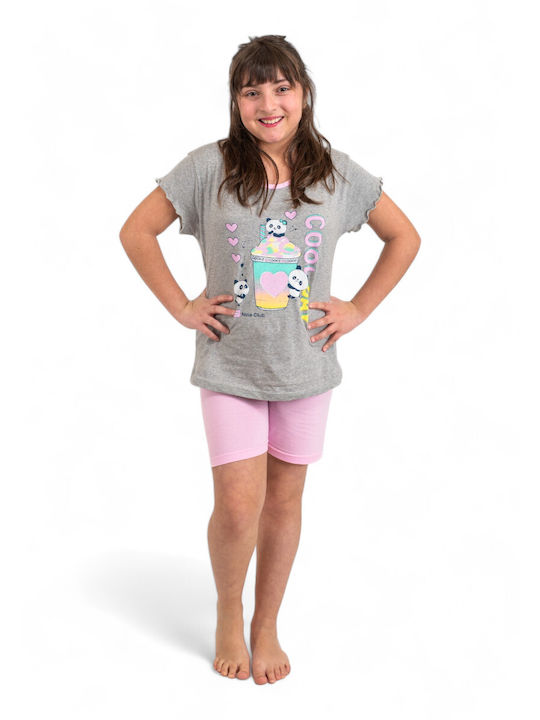 Nina Club Kids Pyjamas Summer Cotton grey Cool