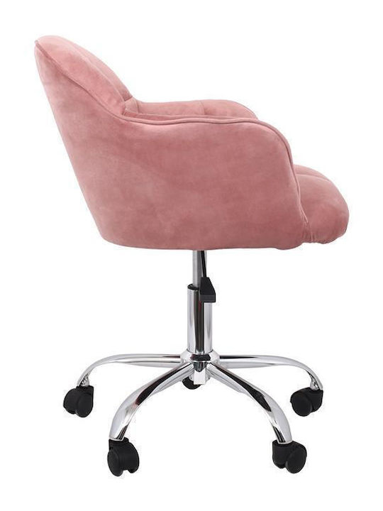 1819 Office Chair with Fixed Arms Pink Fylliana