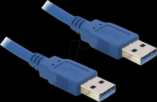 DeLock USB 2.0 Cable USB-A male - USB-A male Μπλε 3m 82536