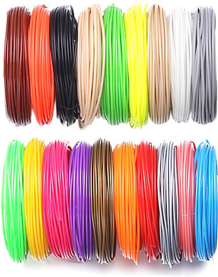 Filament Pentru Imprimante 3D PLA 1.75mm Multicolor 20 Bucăți Refill