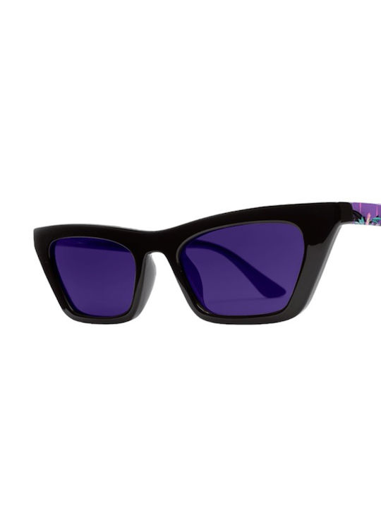 Volcom Women's Sunglasses with Black Plastic Frame and Purple Lens VE04106338-PUR