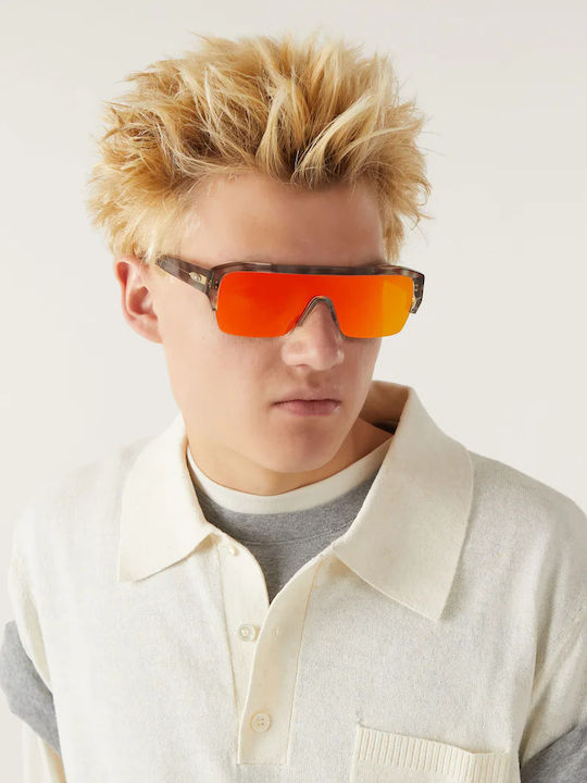 Komono Aksel Unisex Ochelari De Soare Cu Ramă Din Plastic Maro Tortoise Și Lentile Polarized Galbene KOM-S10277