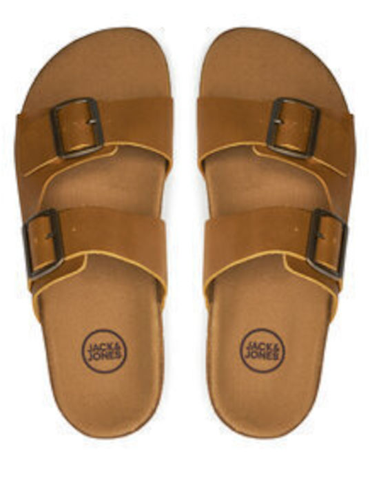 Leder Herrensandalen in Braun Farbe