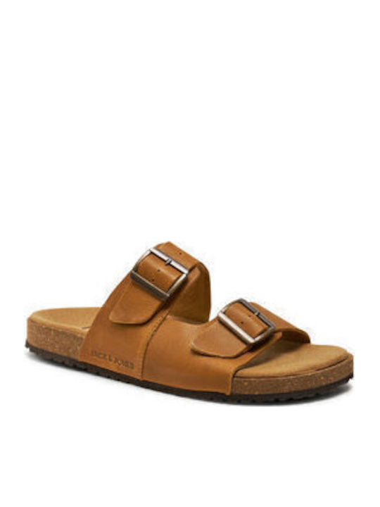Leder Herrensandalen in Braun Farbe