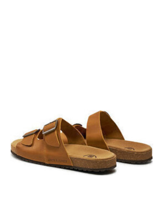 Leder Herrensandalen in Braun Farbe