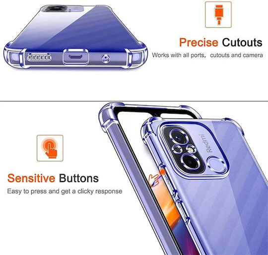 Techsuit Shockproof Clear Back Cover Silicone with Strap Transparent (Realme C53)