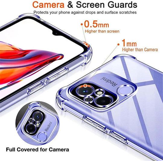 Techsuit Shockproof Clear Back Cover Silicone with Strap Transparent (Realme C53)