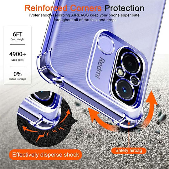 Techsuit Shockproof Clear Back Cover Silicone with Strap Transparent (Realme C53)