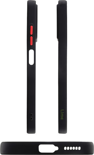 Lime Hardshell Fusion Full Camera Protection Back Cover Πλαστικό / Σιλικόνης Μαύρο (Redmi Note 13 Pro+)