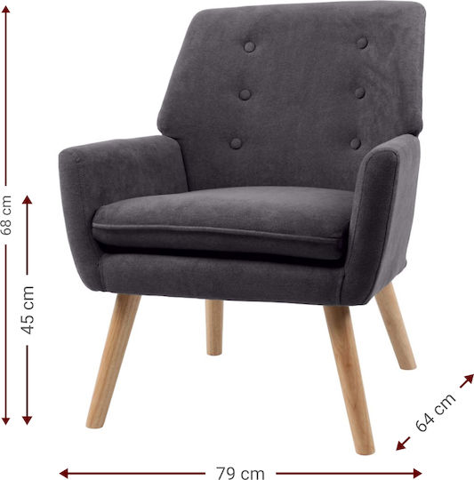 Sessel Nelly 79x64x68cm Gray Sessel Nelly 79x64x68cm Gray