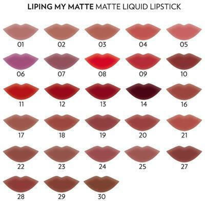 Golden Rose Liping My Matte Lang anhaltend Flüssig Lippenstift Matt No19 5ml