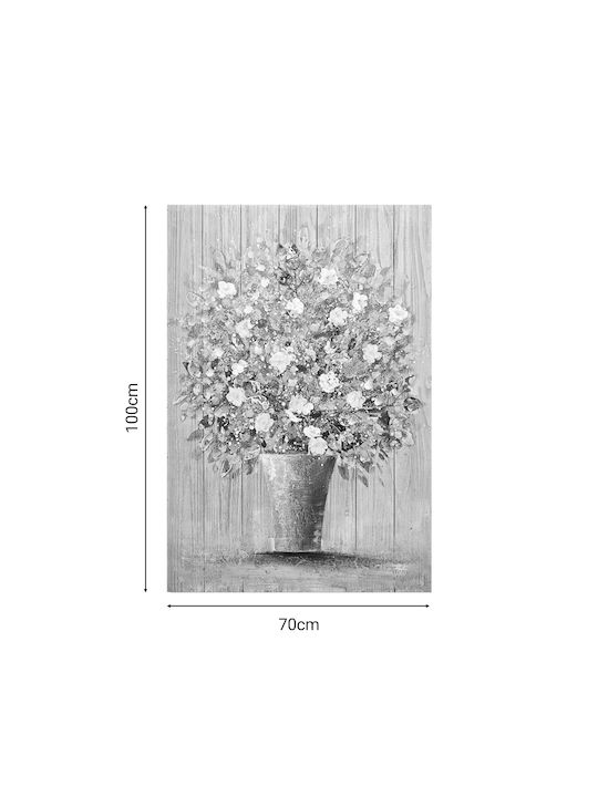 Inart Flowerpo Πίνακας σε Καμβά 70x100cm