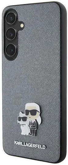 Karl Lagerfeld Saffiano Karl Back Cover Plastic / Leather Gray (Galaxy S24+)