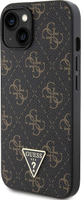 Guess 4g Triangle Back Cover Synthetic Black (iPhone 15)