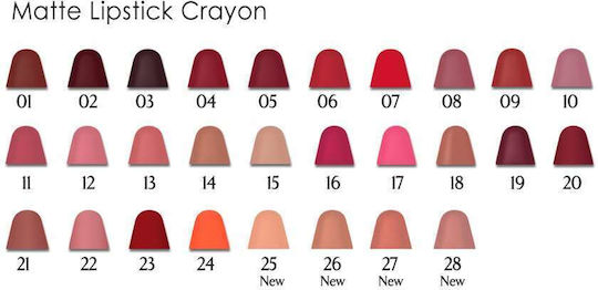 Golden Rose Matte Crayon Pencil Lipstick Matte 17 3.5gr