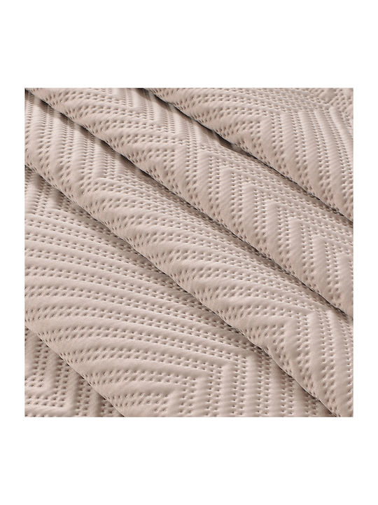 Beauty Home Ninie Set Coverlet Queen Size Microsatin Sand 230x250cm 3pcs