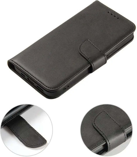 Hurtel Magnet Wallet Silicon Negru (Huawei Nova 12i)