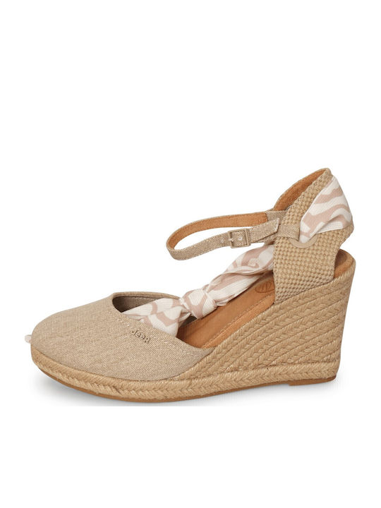 Damenplattformen im Espadrilles-Stil Beige