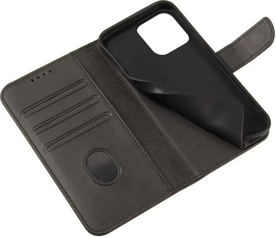 Hurtel Magnet Wallet Piele artificială Negru (Huawei Nova 12 Pro)