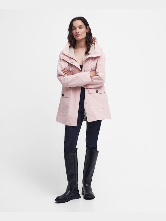 Lansdowne Women's Short Lifestyle Jacket Waterproof for Winter with Hood Pink