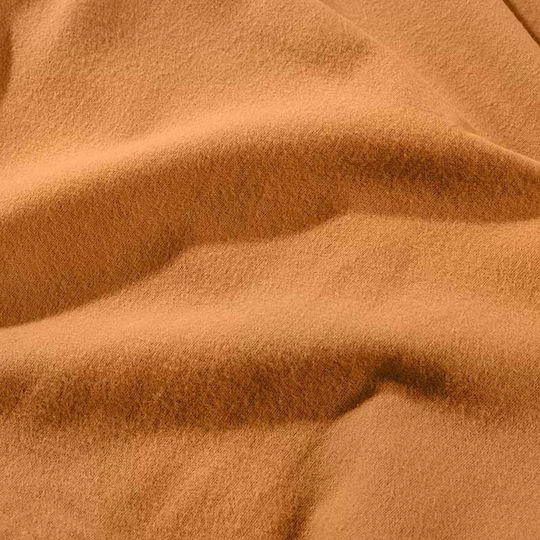 Peiraiki Patraiki Cearșaf Single Flanel 170x280cm. Portocaliu