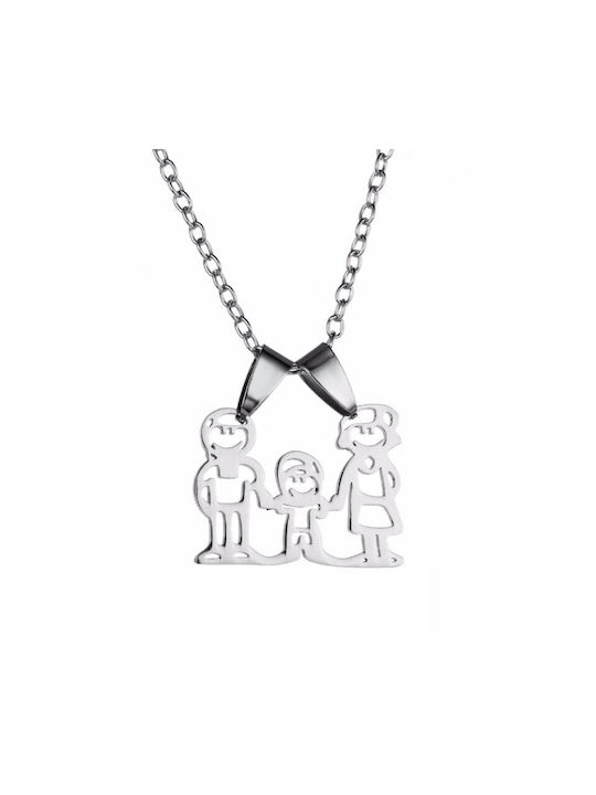 Best Friends My Family Pendant Lantisor Stainless Steel Med2008