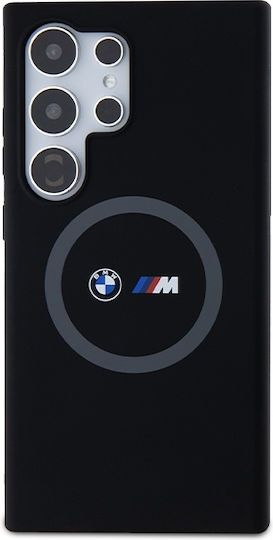 BMW M Silicone Printed Ring Magsafe Umschlag Rückseite Kunststoff / Silikon Schwarz (Galaxy S24 Ultra)