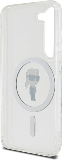 Karl Lagerfeld Ikonik Magsafe Задна корица Пластмаса / Силикон Прозрачен (Galaxy S23)
