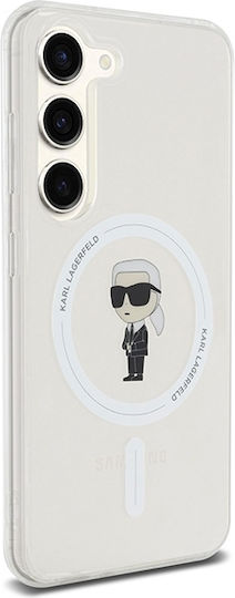 Karl Lagerfeld Ikonik Magsafe Задна корица Пластмаса / Силикон Прозрачен (Galaxy S23)