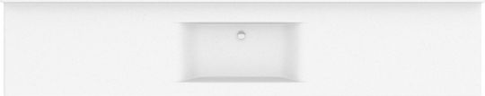 Sanitec Wave Single 701 Countertop Sink Porcelain 151cmcm White
