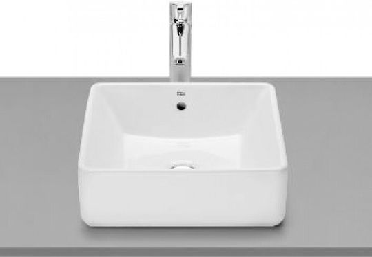 Roca The Gap Επικαθήμενος Νιπτήρας Πορσελάνης 39x37x13cm Λευκός