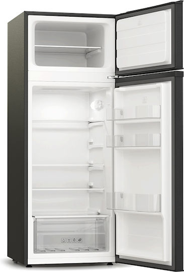 Hyundai Ψυγείο Δίπορτο 210lt Υ143xΠ55xΒ55εκ. Inox HRDS23-2631B