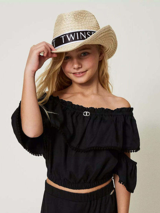 Twinset Παιδικό Καπέλο Καβουράκι Ψάθινο Μπεζ