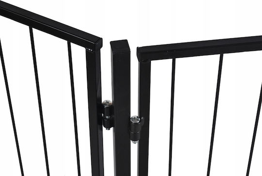 Ecran de protecție pentru șemineu din metal 74.5x74.5cm Negru