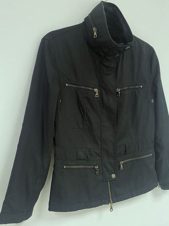 Prada Women's Short Lifestyle Jacket for Spring or Autumn Black