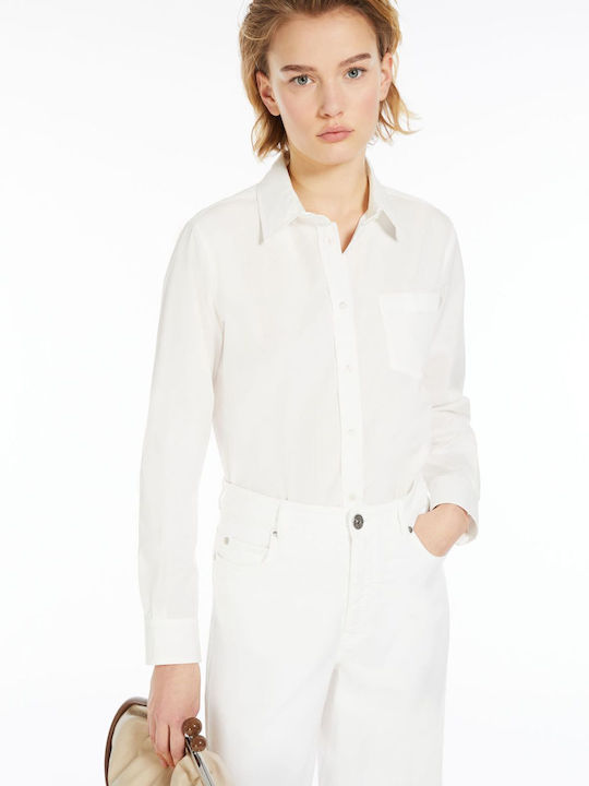 Mânecă lungă Femei Cămașă White