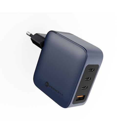 Forcell Безжичен Зарядно Устройство GaN 100W Power Delivery Quick Charge 4.0 Сив (F-Energy)