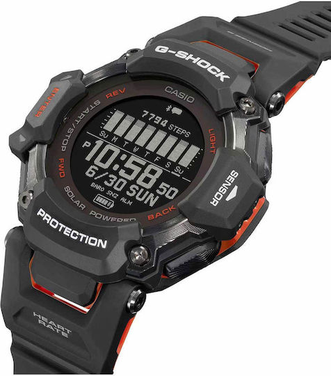 Casio G-Shock GBD-H2000-1AER 60mm Waterproof Smartwatch with Heart Rate Monitor (Black)