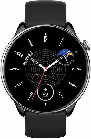 Amazfit GTR Mini Stainless Steel 42mm Waterproof Smartwatch with Heart Rate Monitor (Midnight Black)