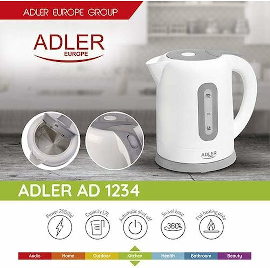 Adler Kettle Travel Size 1.7lt 2200W White
