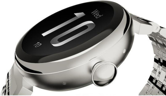 HiFuture Aura Edelstahl Smartwatch mit Pulsmesser (Silber)