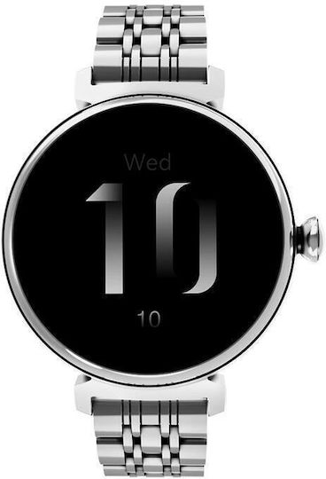 HiFuture Aura Edelstahl Smartwatch mit Pulsmesser (Silber)