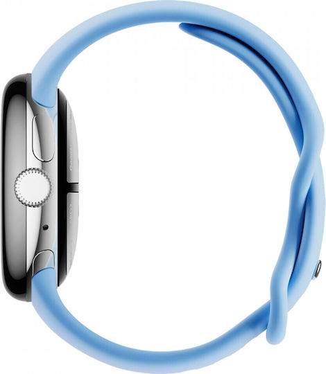 Google Pixel Watch 2 Aluminium 41mm with Heart Rate Monitor (Polished Silver Aluminium Case/Bay Active Band)