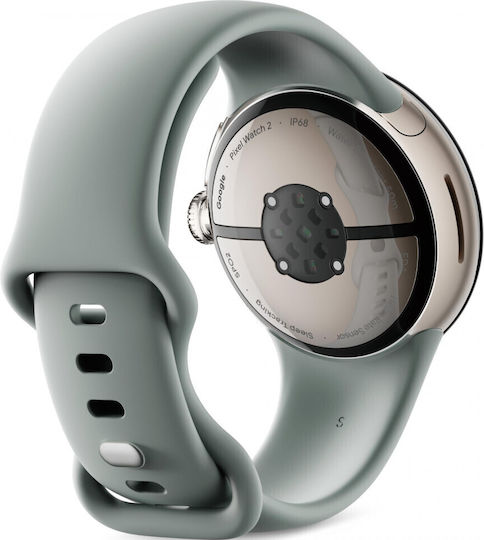 Google Pixel Watch 2 Aluminium 41mm mit Pulsmesser (Champagne Gold / Hazel Active Band)